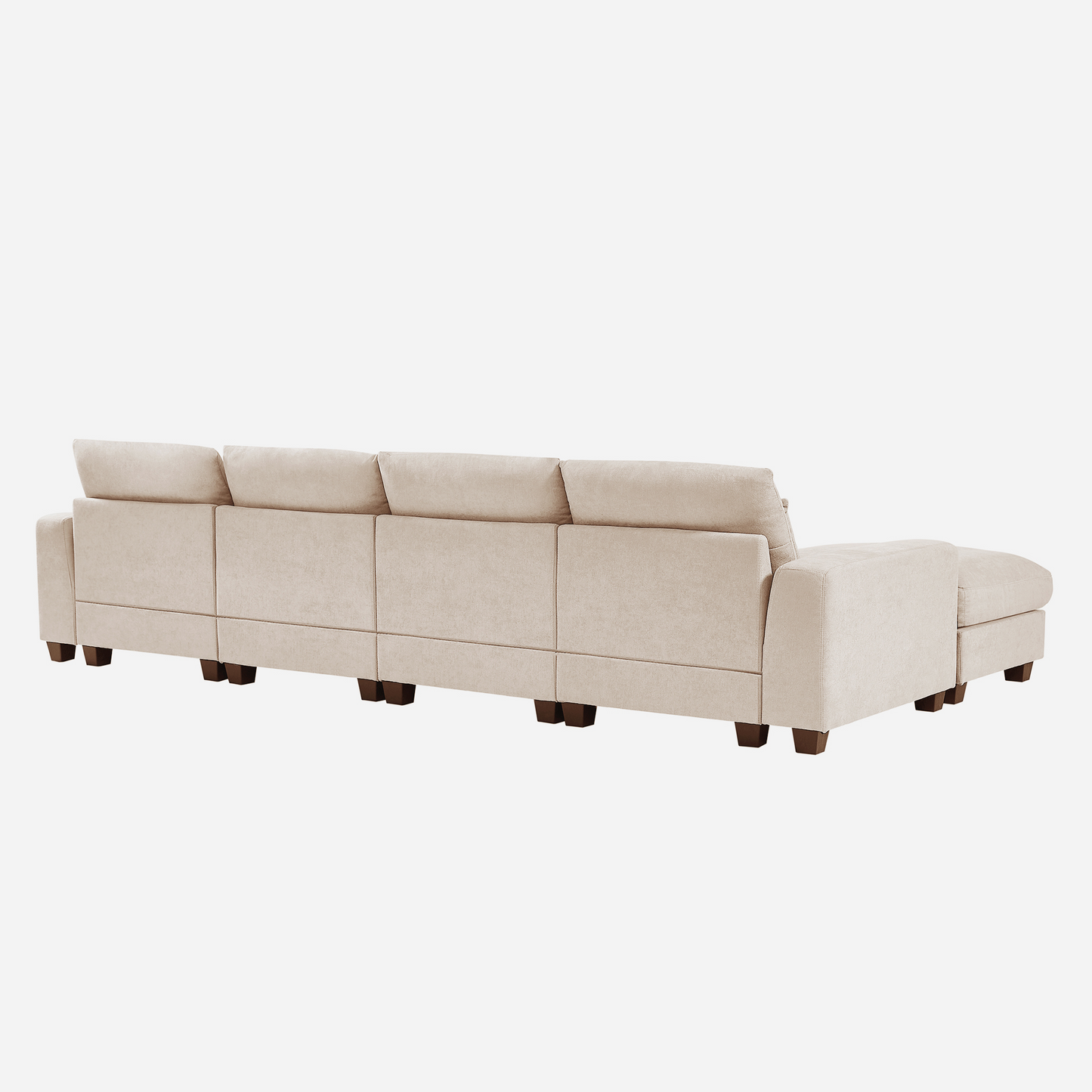 L-Shape Feather Filled Convertible Sofa