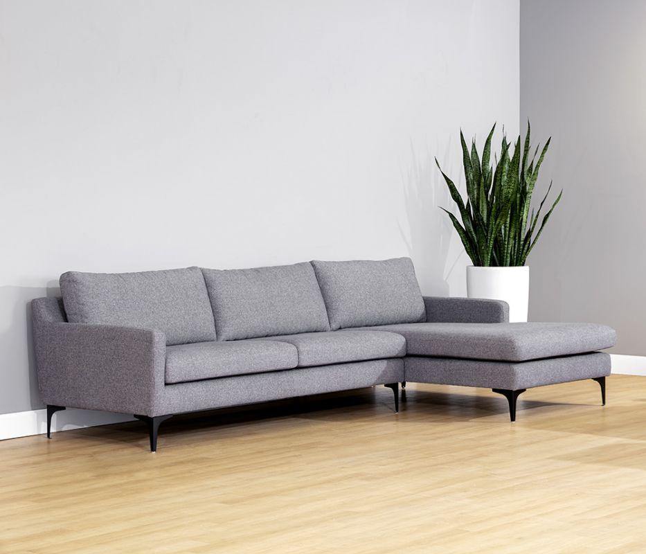 Andie Sofa Chaise in Dark Grey