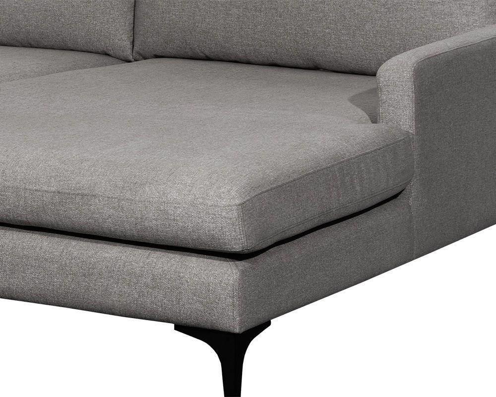 Andie Sofa Chaise in Dark Grey