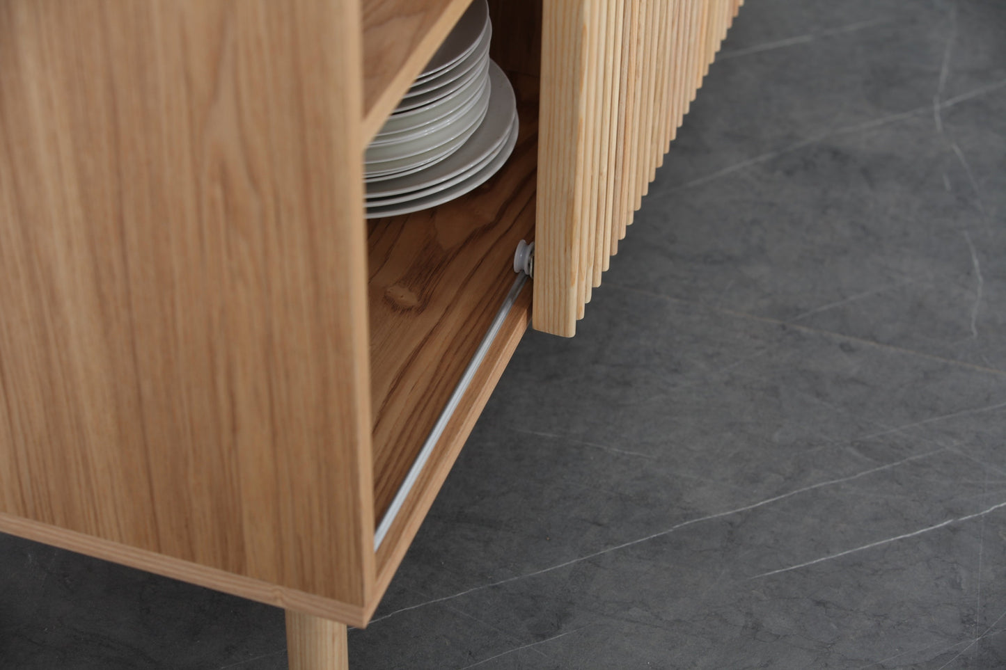 Charming Sideboard with Four Cabinets and TV Stand Storage