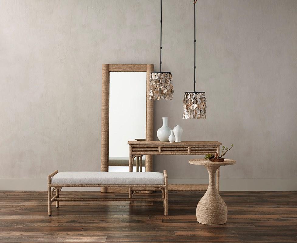 Simo Accent Table in Natural Abacá Rope Design Charm