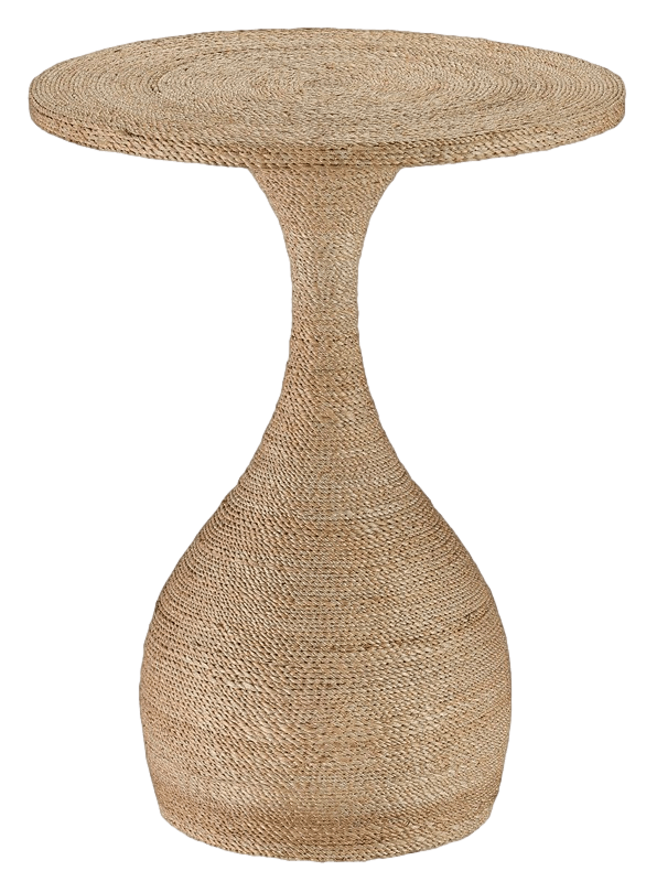 Simo Accent Table in Natural Abacá Rope Design Charm