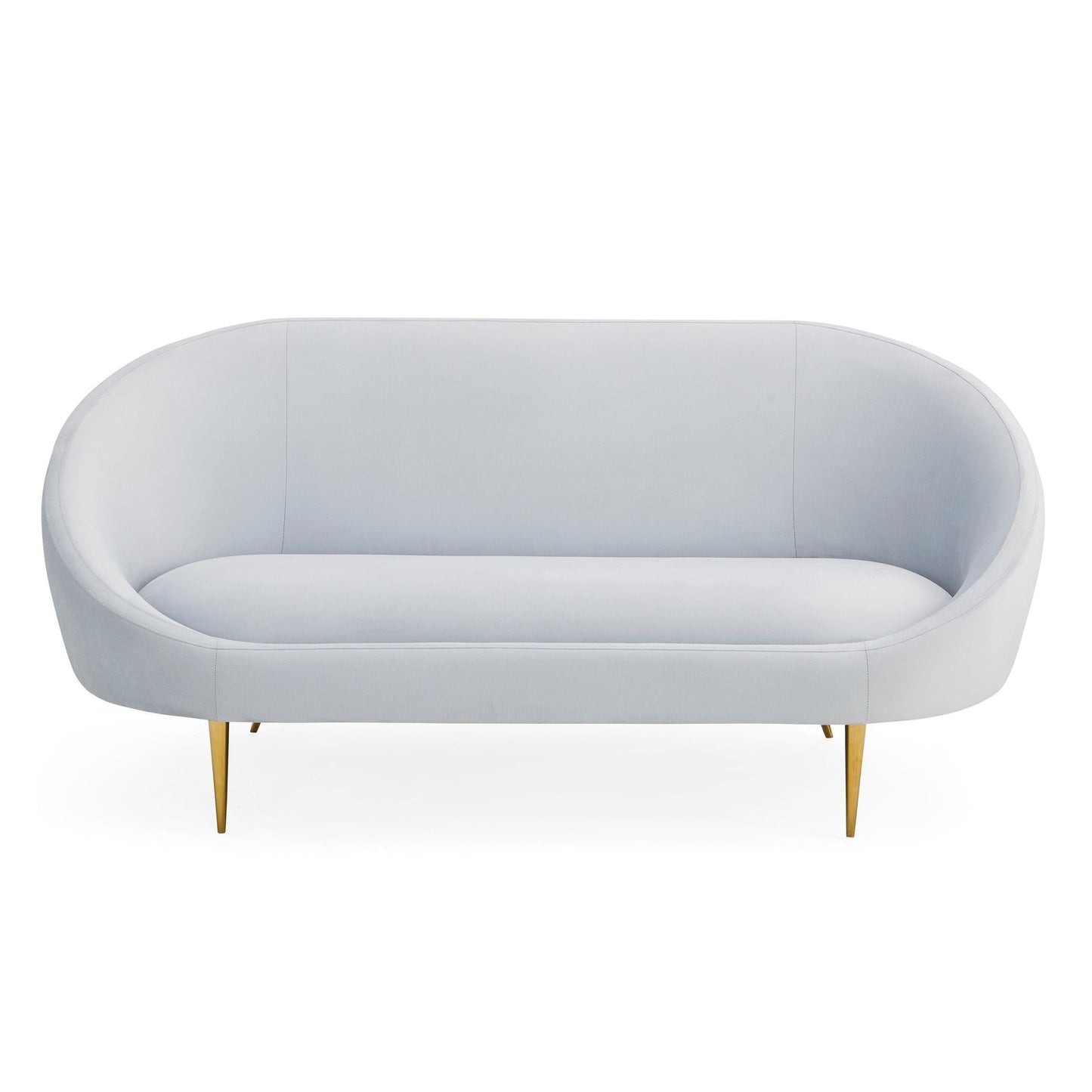 Ether Apartment Sofa - Velvet Comfort with Brass Legs