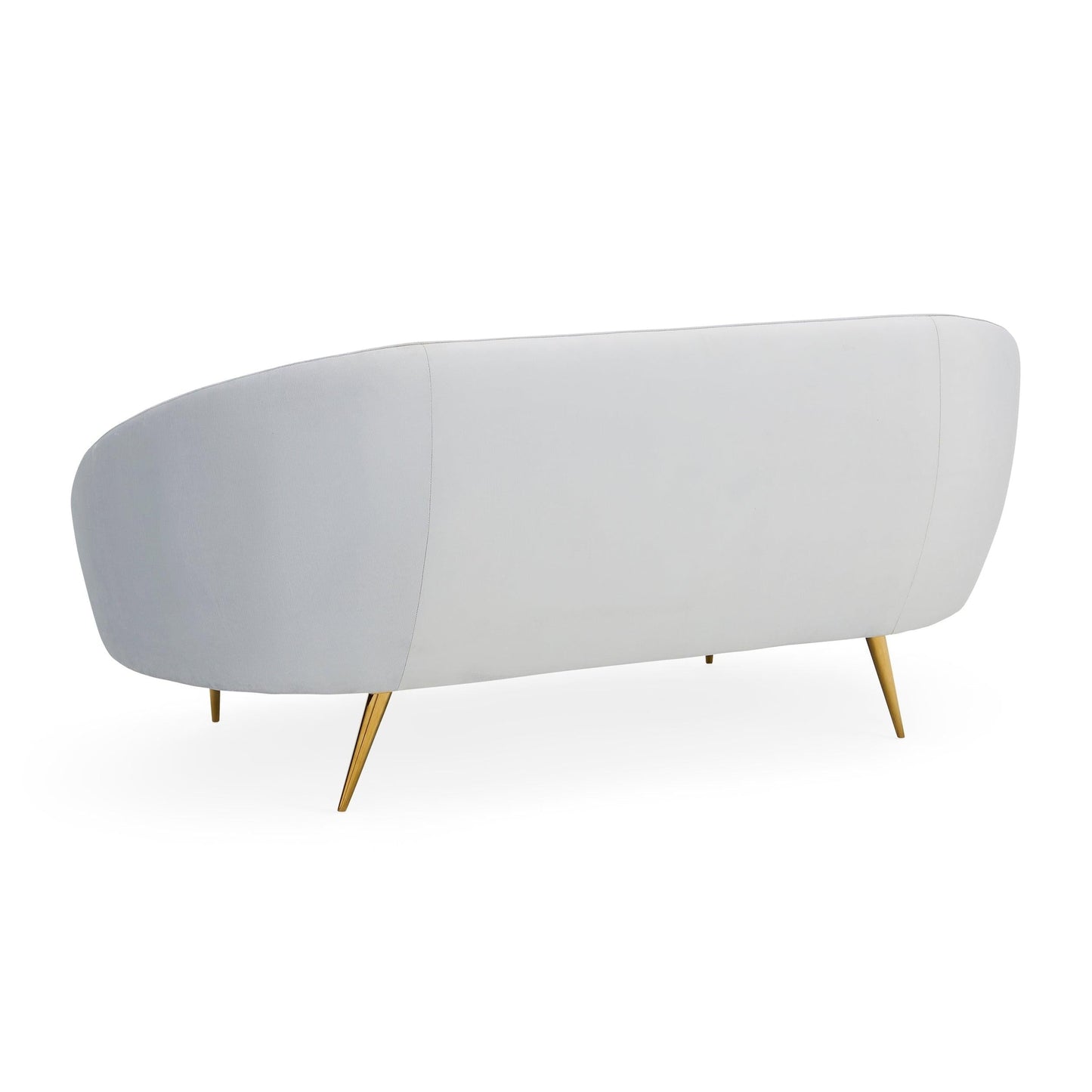 Ether Apartment Sofa - Velvet Comfort with Brass Legs