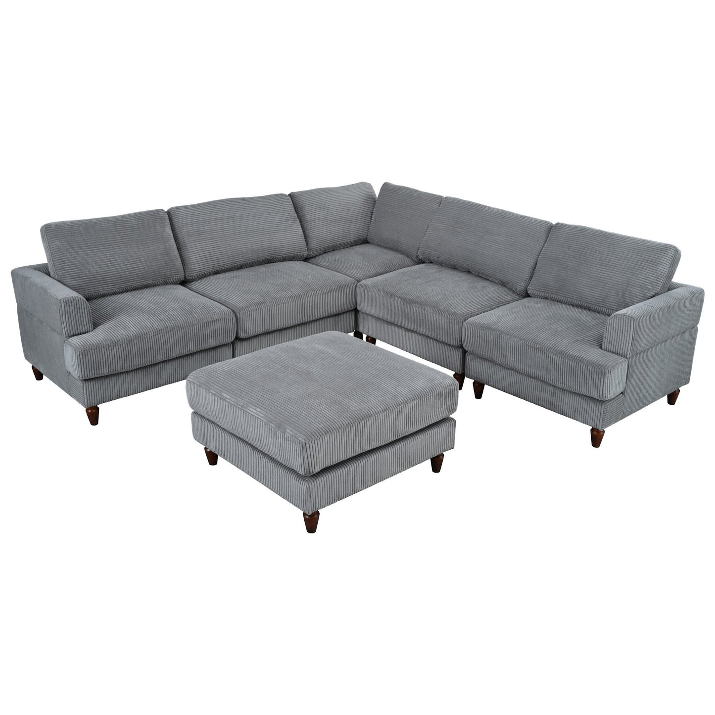 Cozy Corner Modular Sofa with Ottoman Design