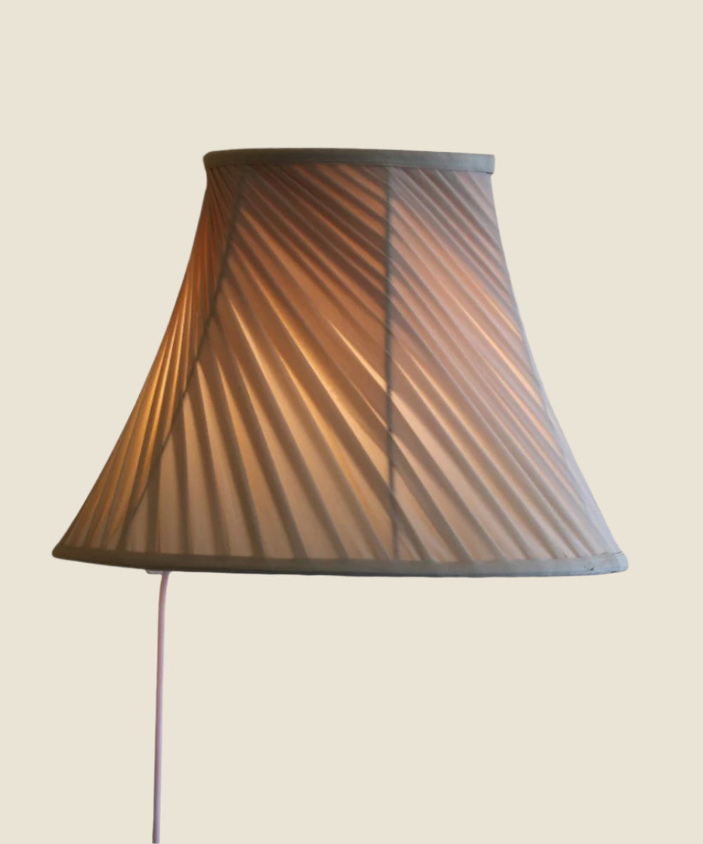 Floating Shade Plug-In Wall Light with Silk Twist Design