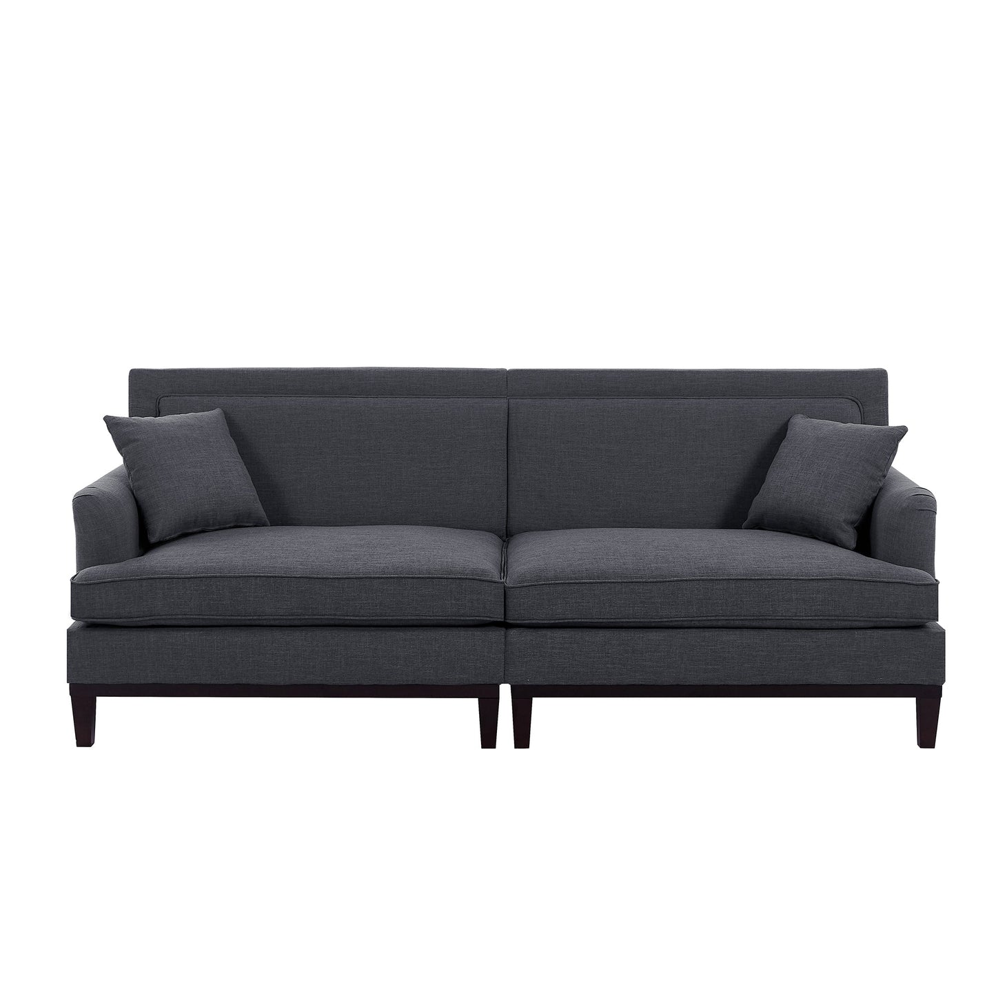 Upholstered Country Style Sofa with Wooden Legs