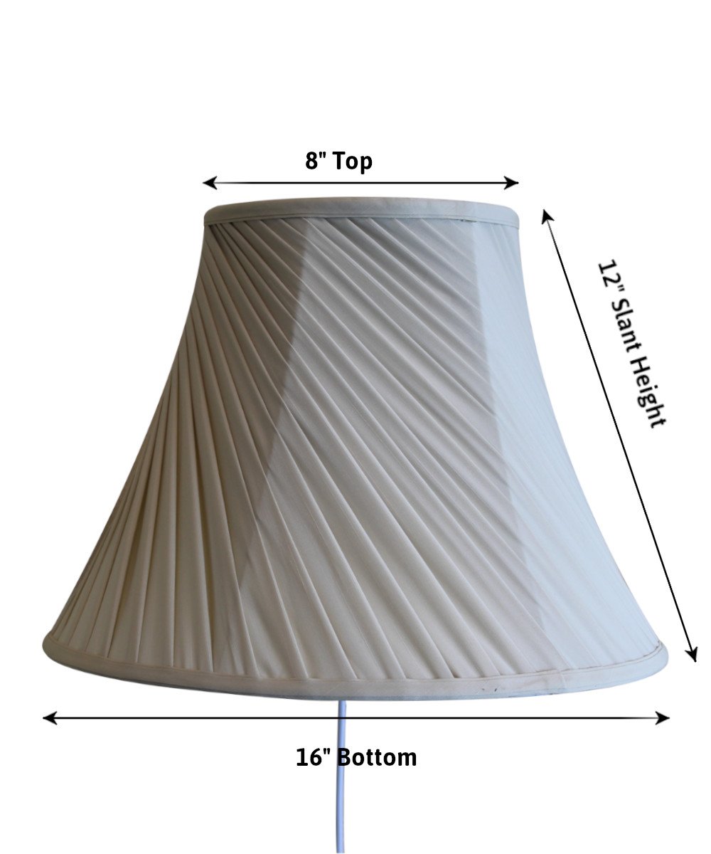 Floating Shade Plug-In Wall Light with Silk Twist Design