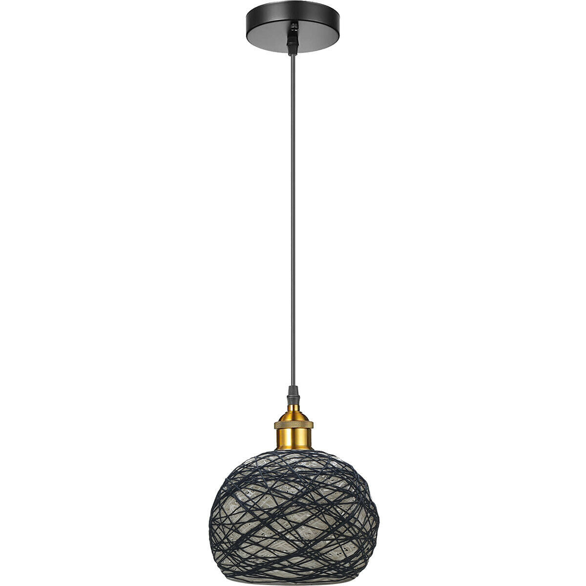 Vintage Industrial Retro Rattan Ceiling Pendant Light