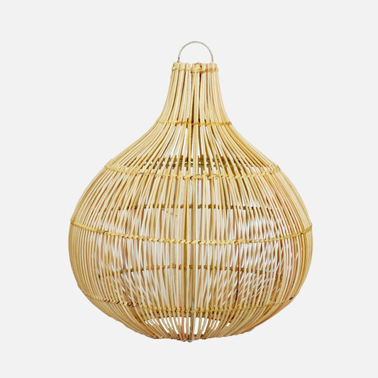 Abajur em Rattan Mandala Natural - Artisan Crafted Lamp