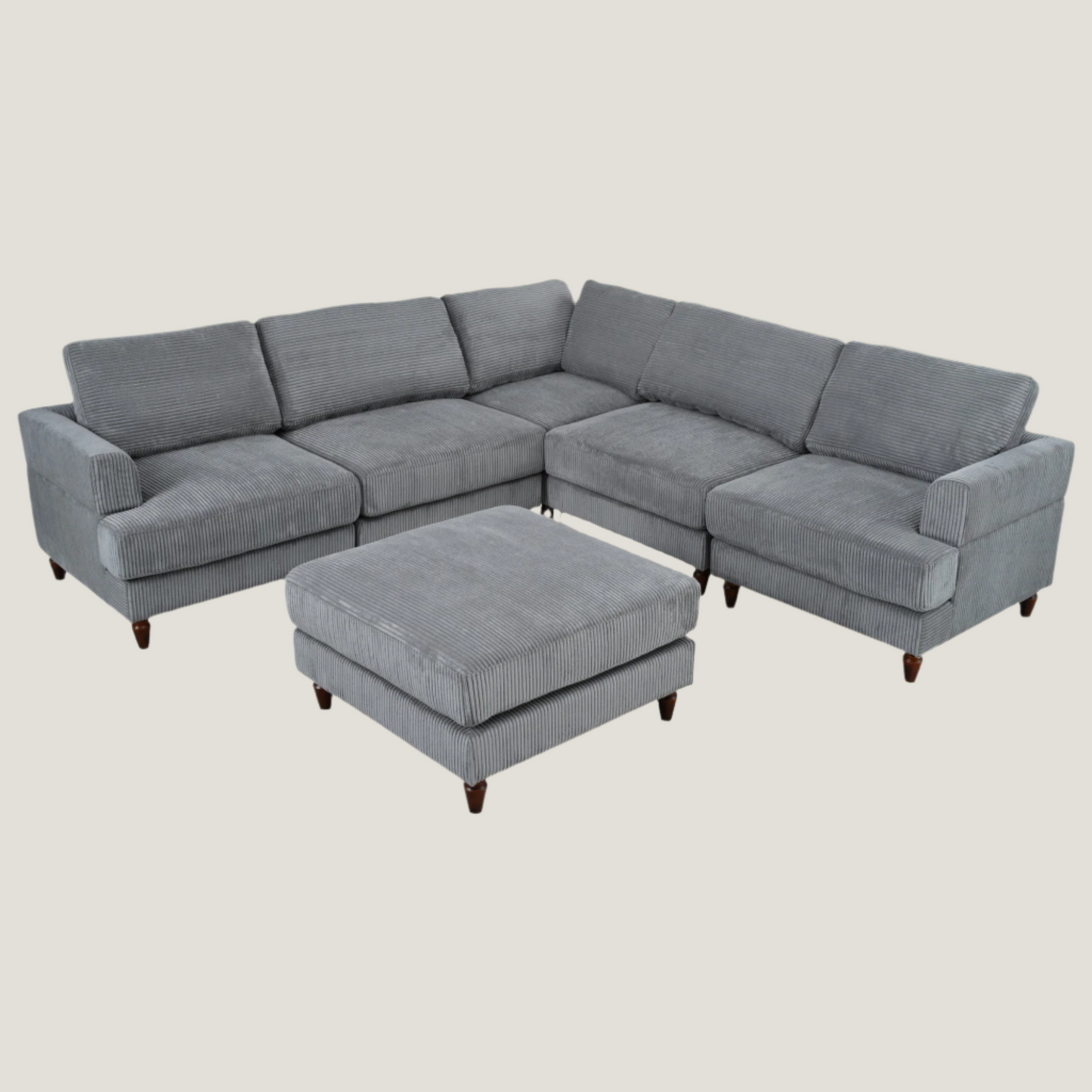 Cozy Corner Modular Sofa with Ottoman Design