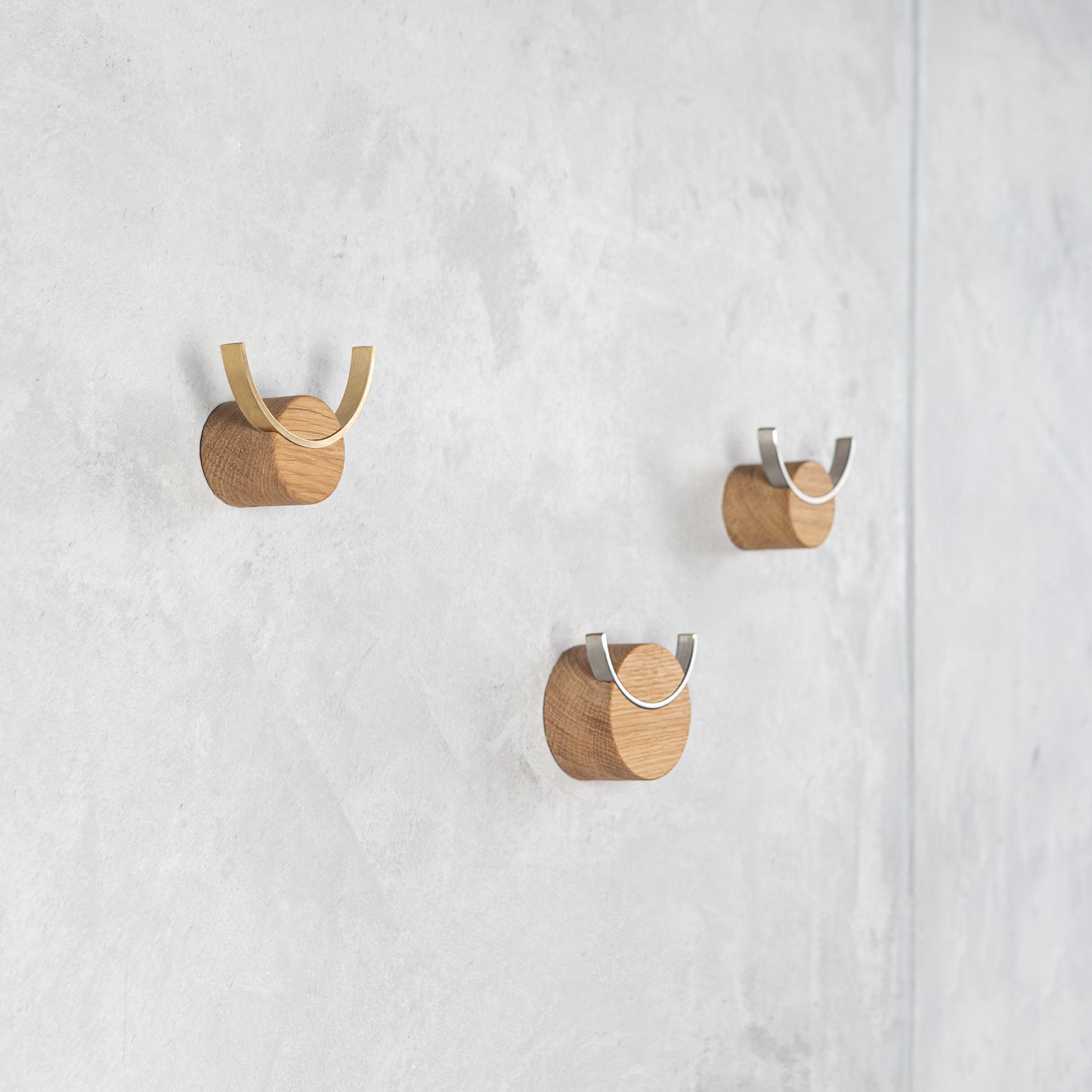 Wall Hook Deer | Oak Wood and Brass Coat Hook for Home