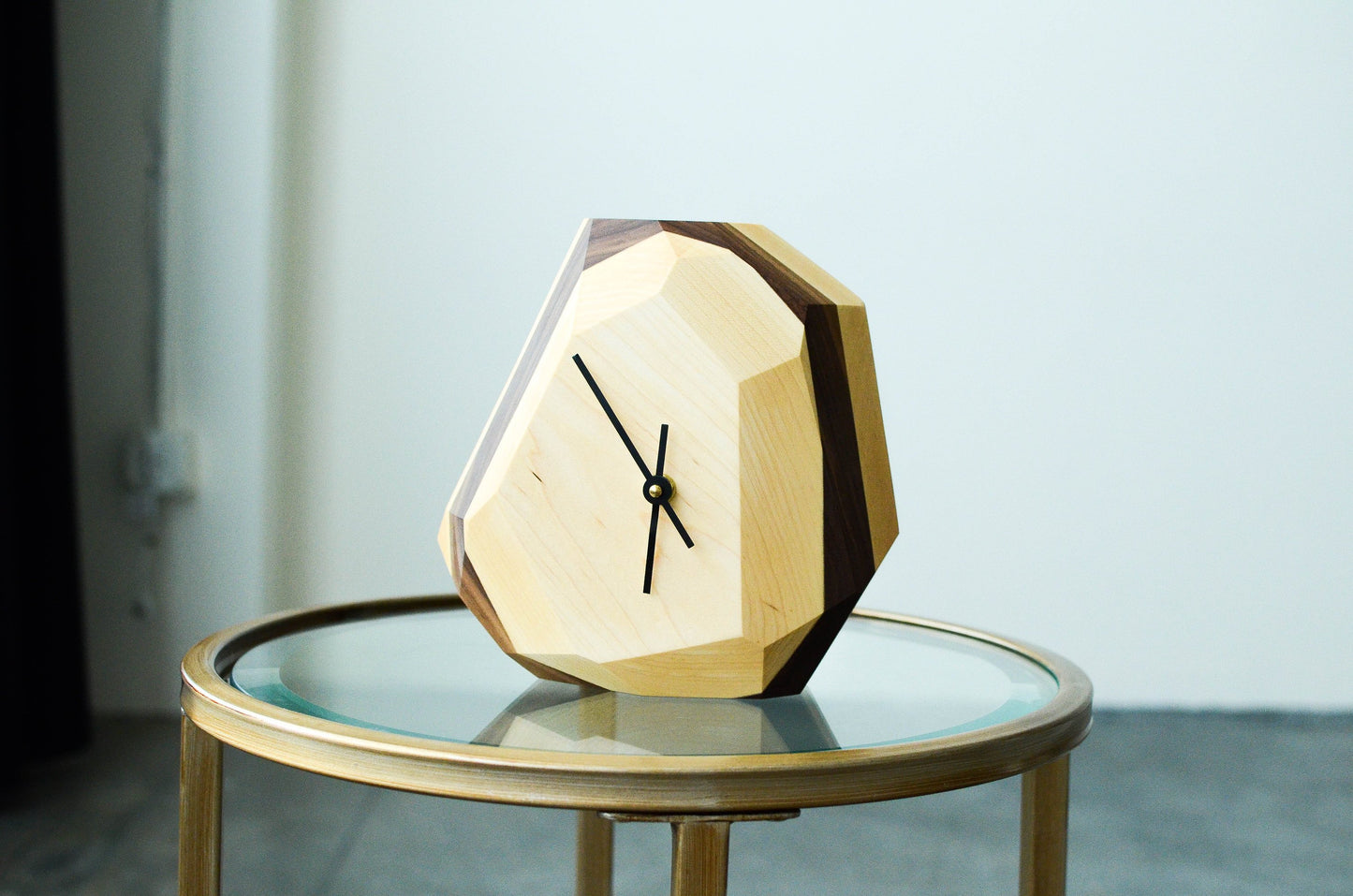 Geometric Wall & Table Clock: Artful Timepiece Design