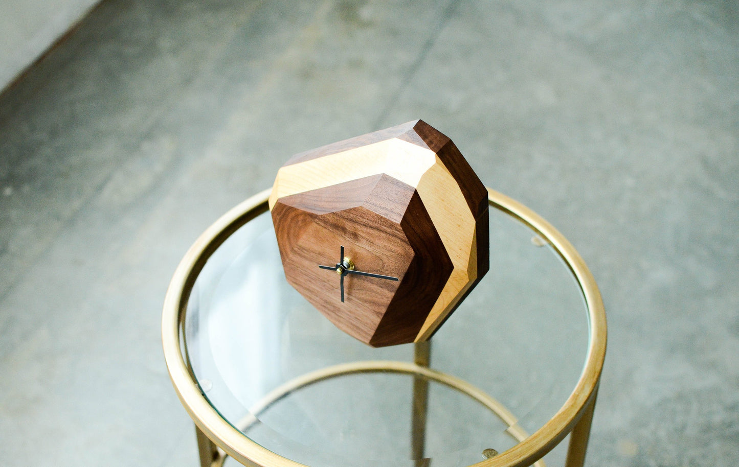 Geometric Wall & Table Clock: Artful Timepiece Design