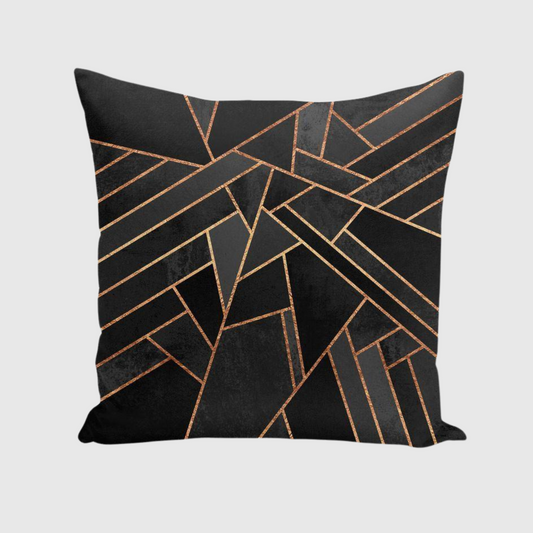 Black Night Cushion Pillow - Artisan Crafted Comfort