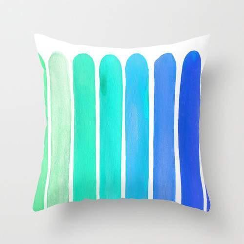 Ocean Blue Pillow Cover with Double-Sided Print 16x16